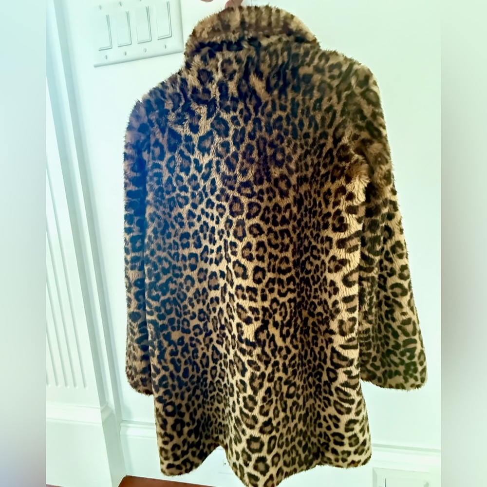ZARA π§₯ Leopard Print Teddy Coat ANIMAL PRINT Women Jacket FAUX FUR Size XS TRF - Picture 7 of 17